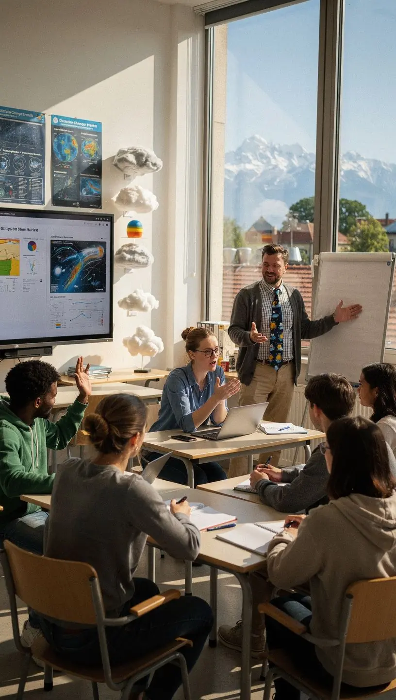 Ein Bild von einem Sturm, das die dramatischen Wolkenformationen und Blitzaktivitäten zeigt.